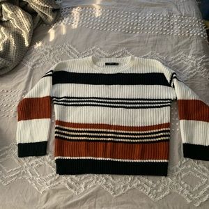 Women's Long Sleeve Crew SWTR Striped Color Block